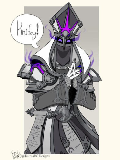 A World of Warcraft Shadow Priest named Nerosh who's happy to see "Knifey."